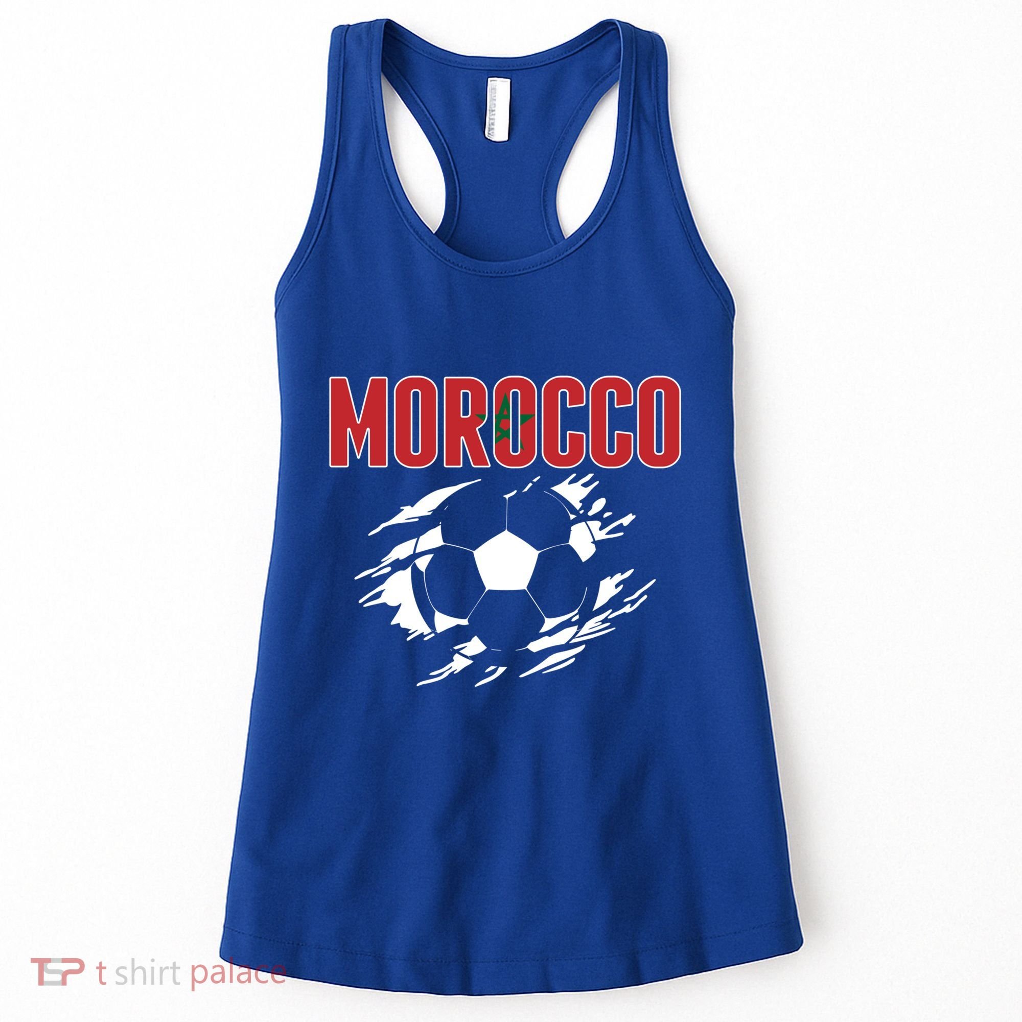 Morocco Soccer Fans Jersey Gift Moroccan Football Supporters Funny Gift Women's Tank Top
