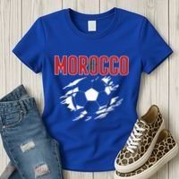 Morocco Soccer Fans Jersey Gift Moroccan Football Supporters Funny Gift Women's T-Shirt thumb 3