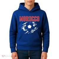 Morocco Soccer Fans Jersey Gift Moroccan Football Supporters Funny Gift Kids Hoodie thumb 4