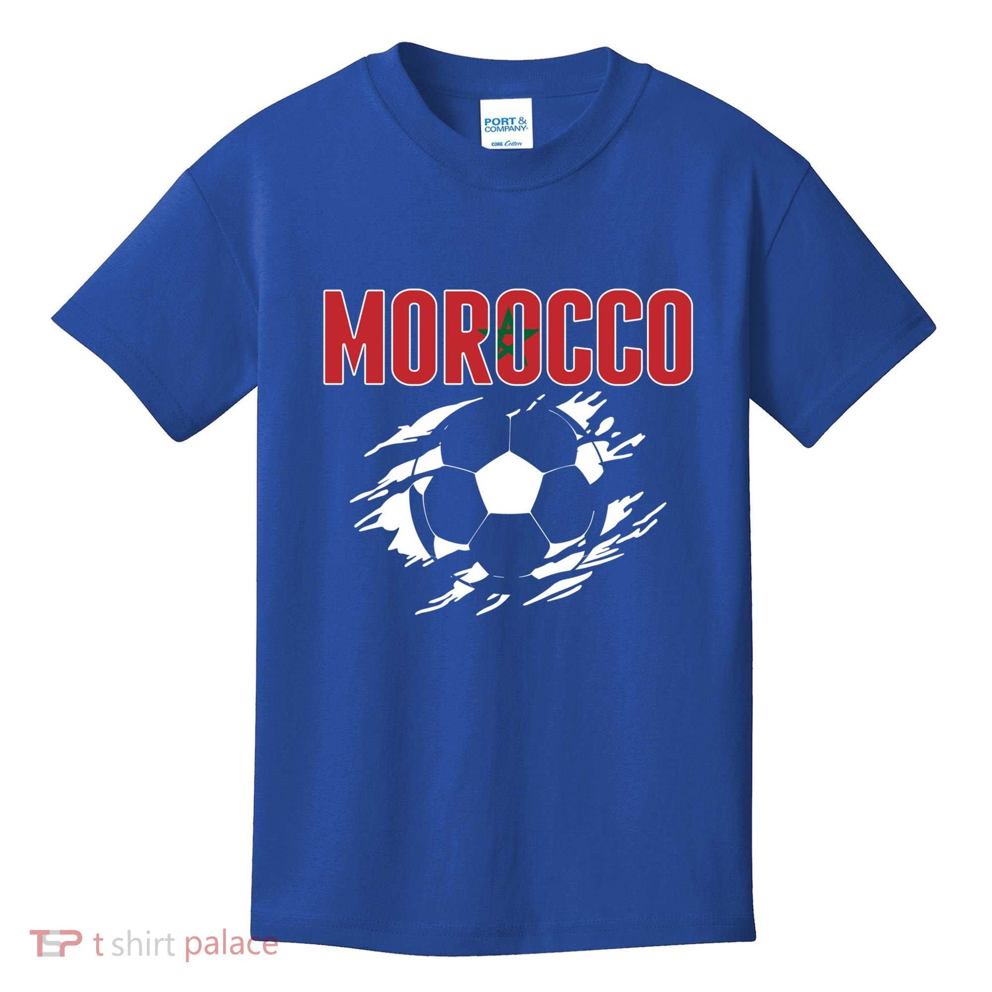 Morocco Soccer Fans Jersey Gift Moroccan Football Supporters Funny Gift Kids T-Shirt