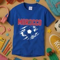 Morocco Soccer Fans Jersey Gift Moroccan Football Supporters Funny Gift Kids T-Shirt thumb 3