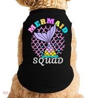 Mermaid Squad Funny Birthday Party Womens Family Doggie Tank thumb 0