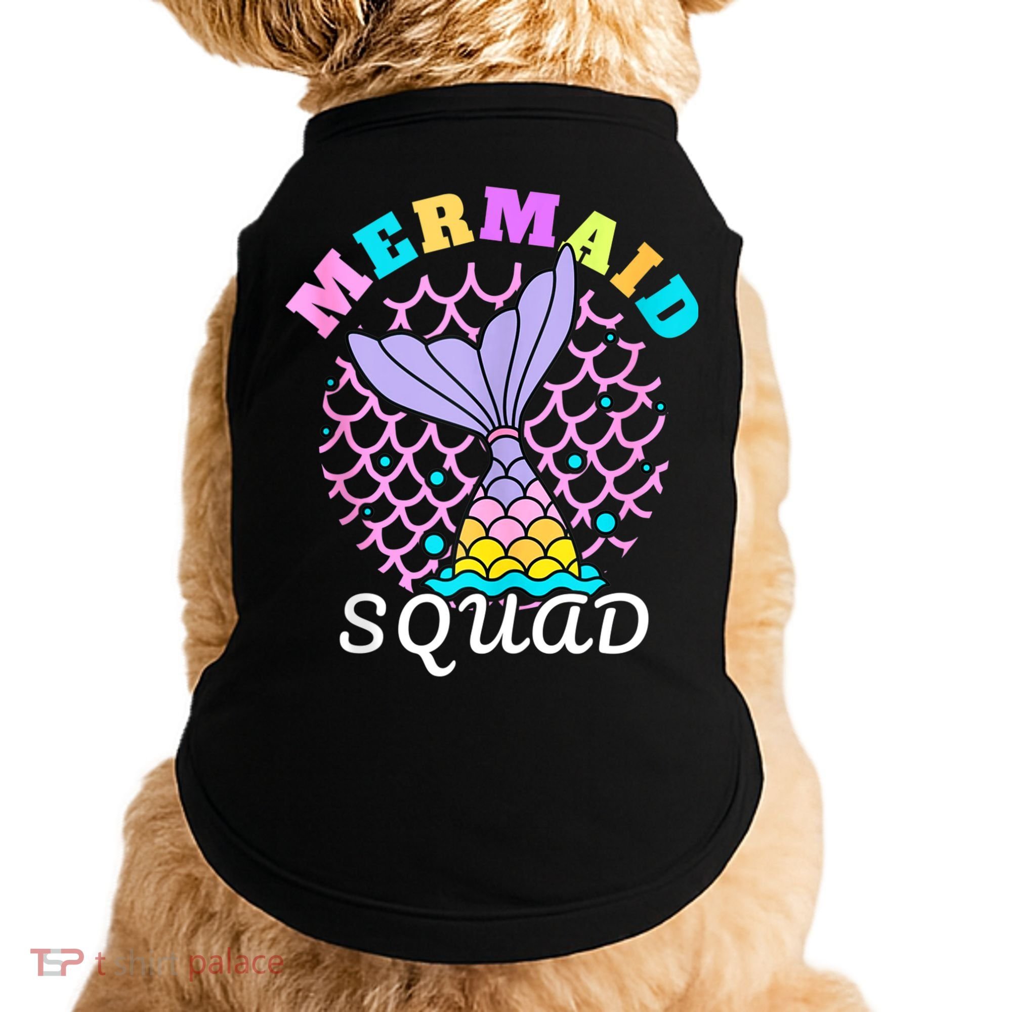 Mermaid Squad Funny Birthday Party Womens Family Doggie Tank