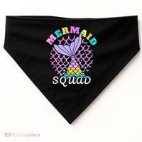 Mermaid Squad Funny Birthday Party Womens Family USA-Made Doggie Bandana thumb 0