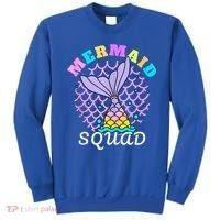 Mermaid Squad Funny Birthday Party Womens Family Sweatshirt thumb 0
