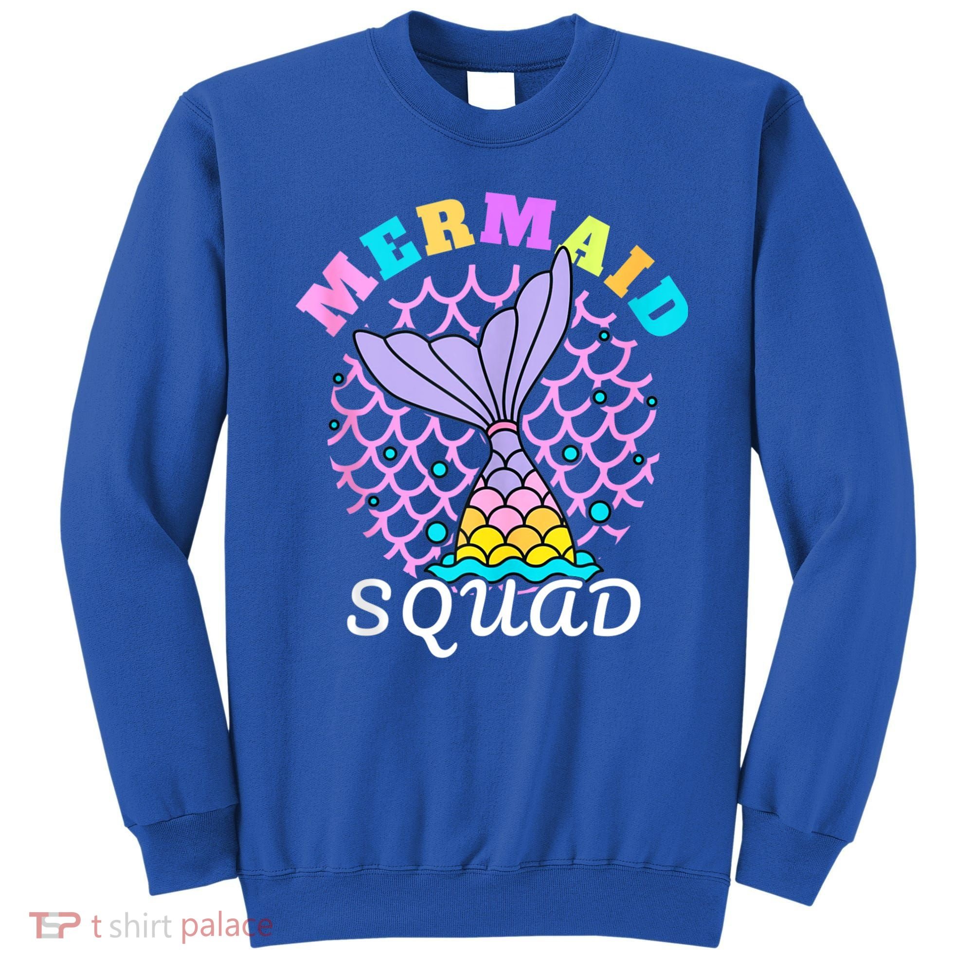 Mermaid Squad Funny Birthday Party Womens Family Sweatshirt