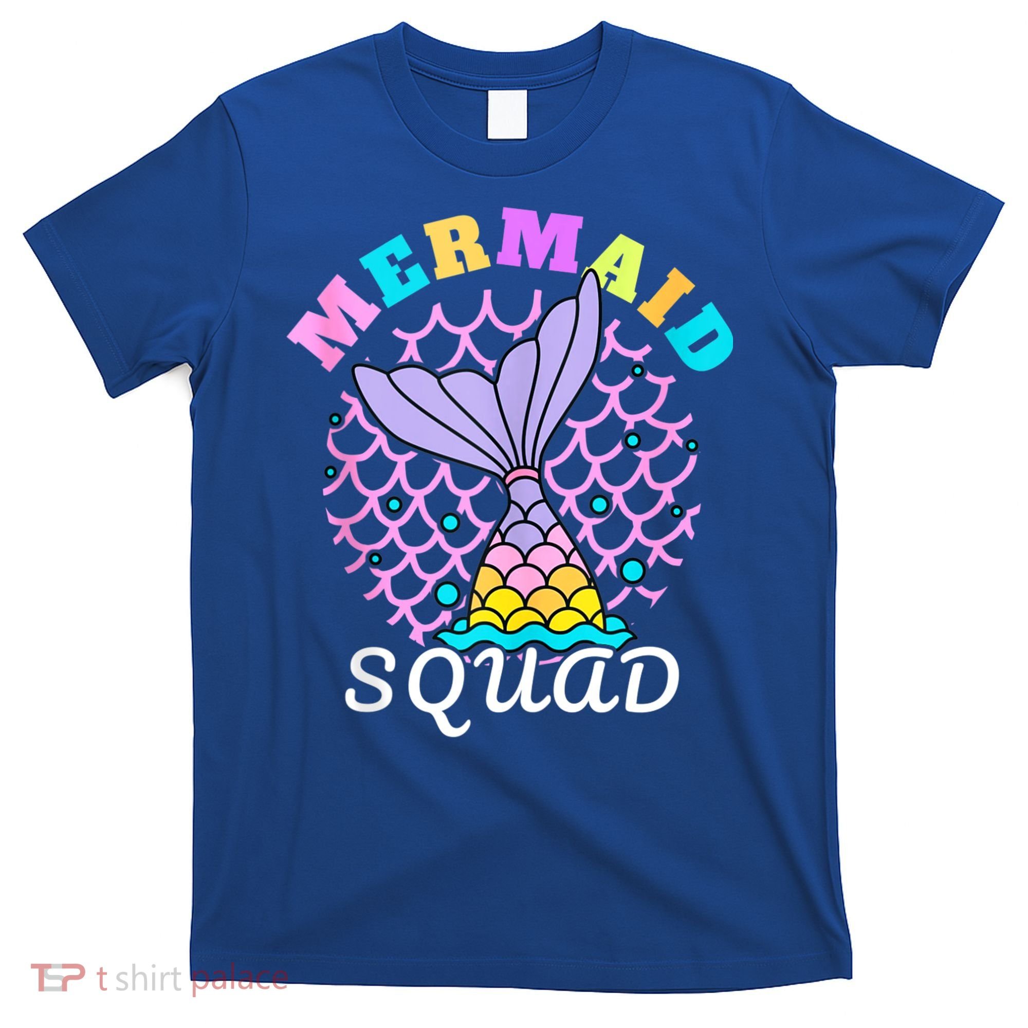 Mermaid Squad Funny Birthday Party Womens Family T-Shirt