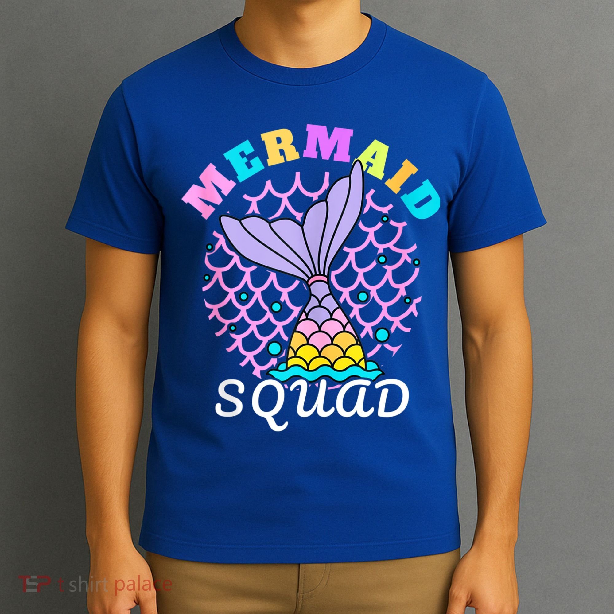 Mermaid Squad Funny Birthday Party Womens Family T-Shirt