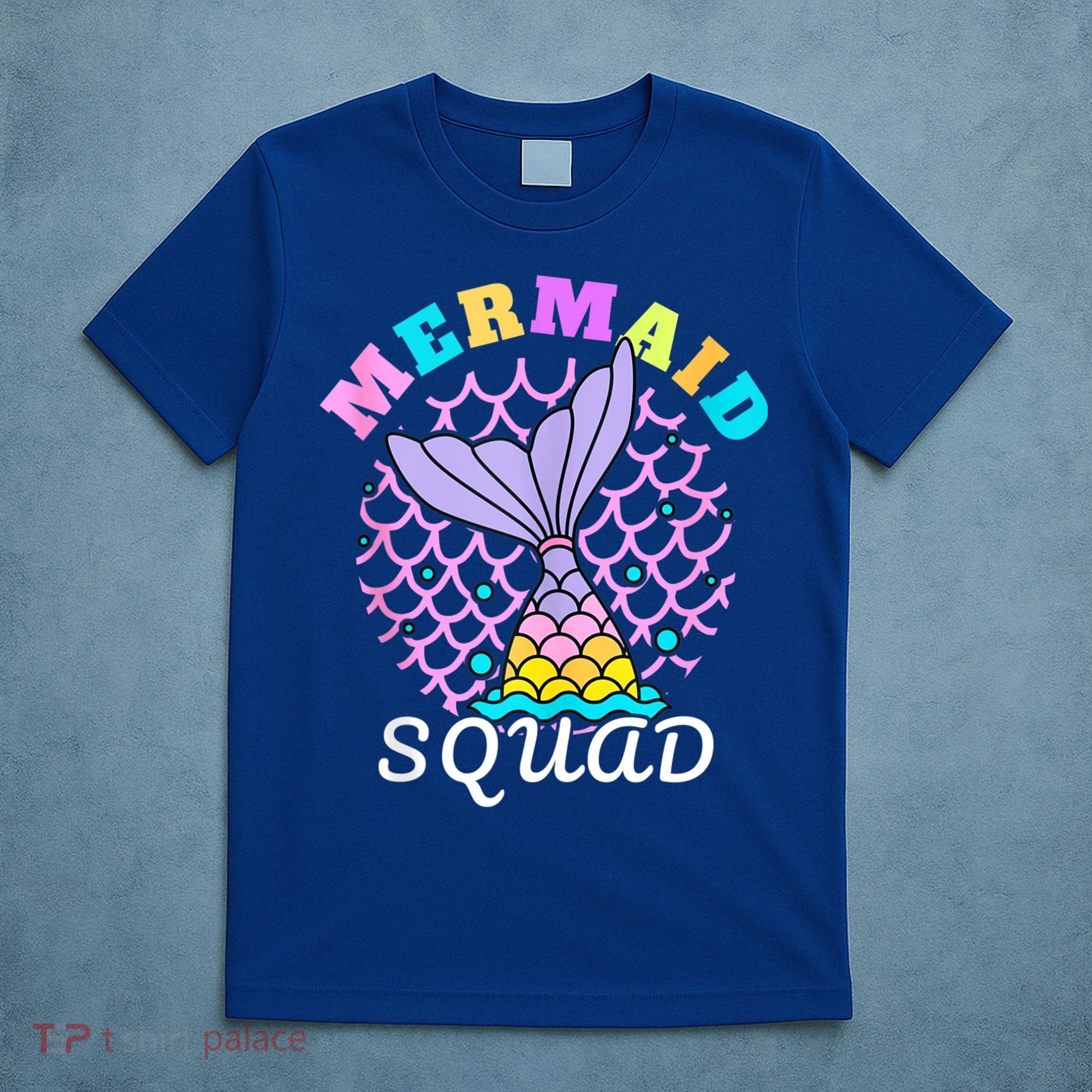 Mermaid Squad Funny Birthday Party Womens Family T-Shirt