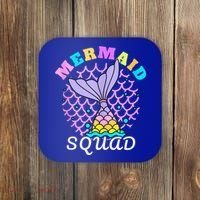 Mermaid Squad Funny Birthday Party Womens Family Coaster thumb 0