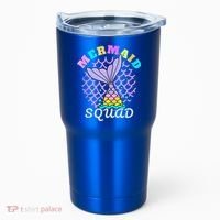 Mermaid Squad Funny Birthday Party Womens Family Tumbler thumb 0