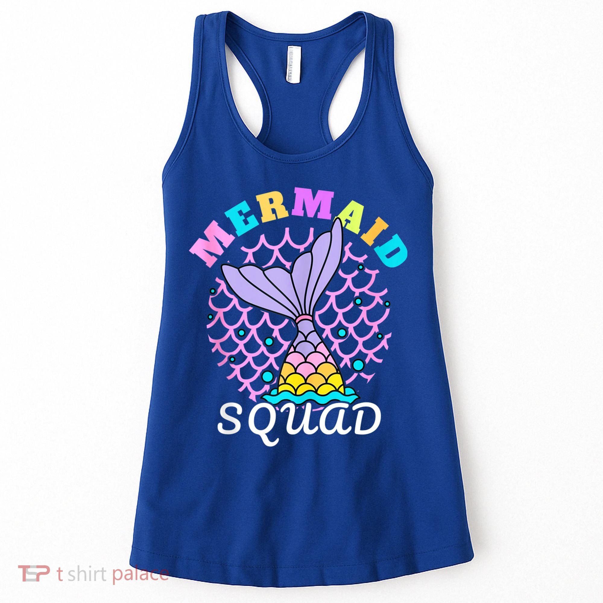Mermaid Squad Funny Birthday Party Womens Family Women's Tank Top