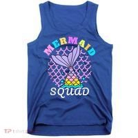 Mermaid Squad Funny Birthday Party Womens Family Tank Top thumb 0