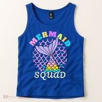 Mermaid Squad Funny Birthday Party Womens Family Tank Top thumb 2