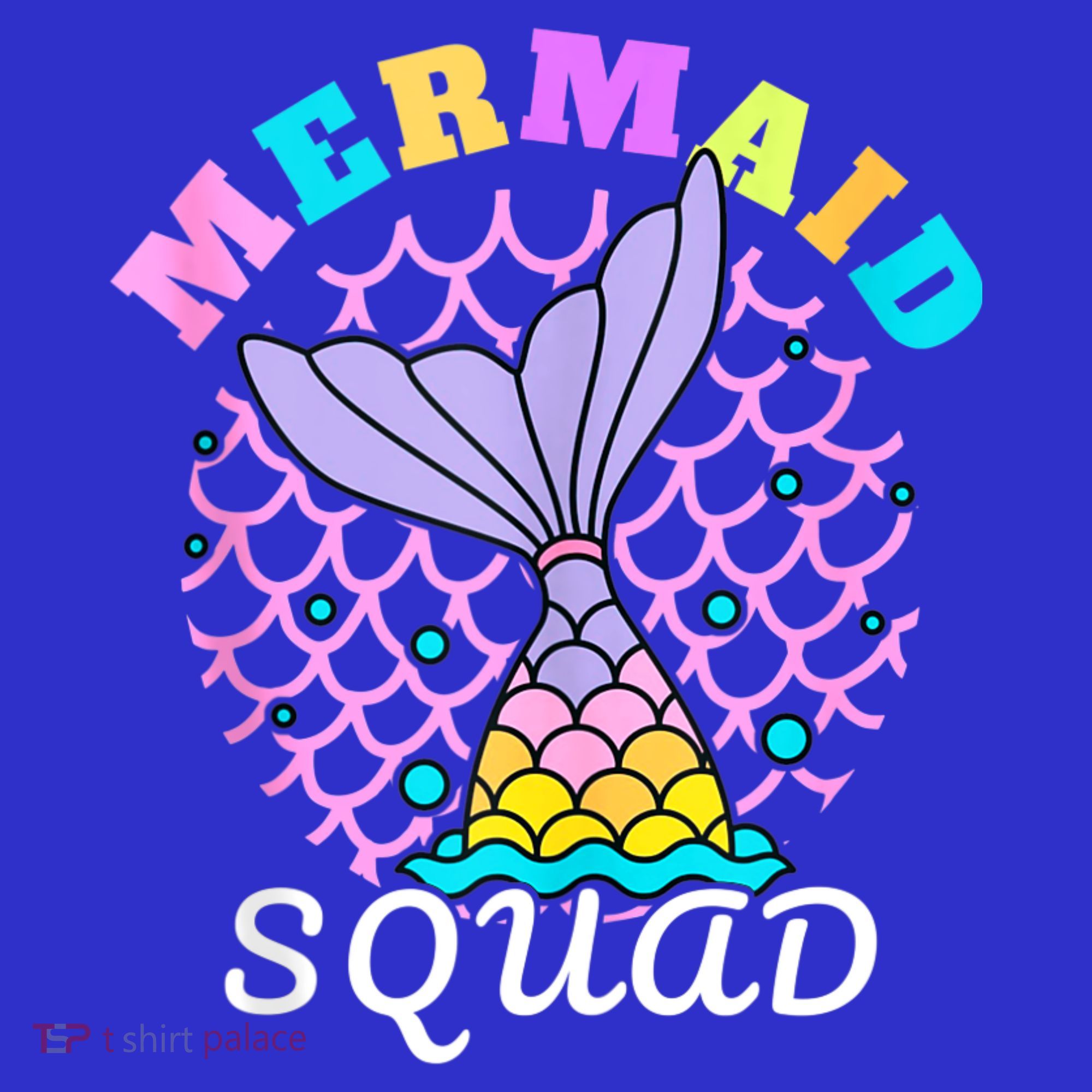 Mermaid Squad Funny Birthday Party Womens Family Toddler T-Shirt