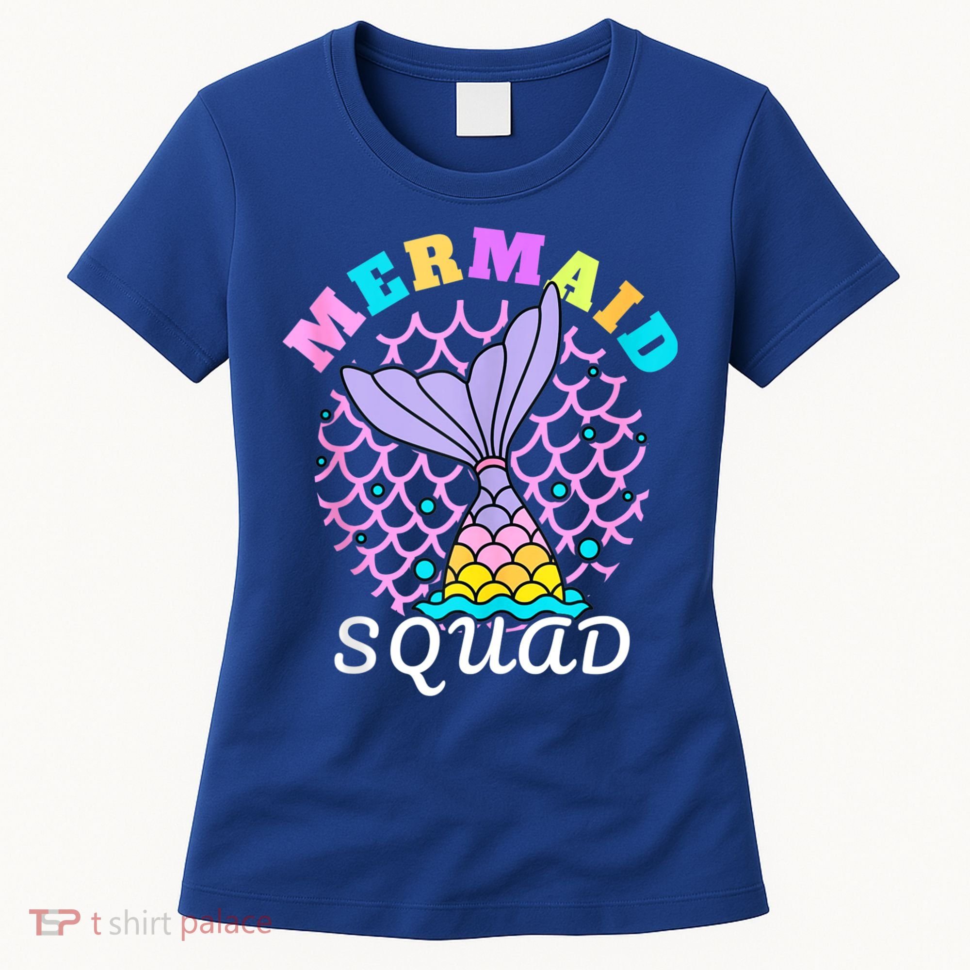 Mermaid Squad Funny Birthday Party Womens Family Women's T-Shirt