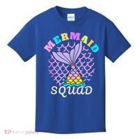 Mermaid Squad Funny Birthday Party Womens Family Kids T-Shirt thumb 0
