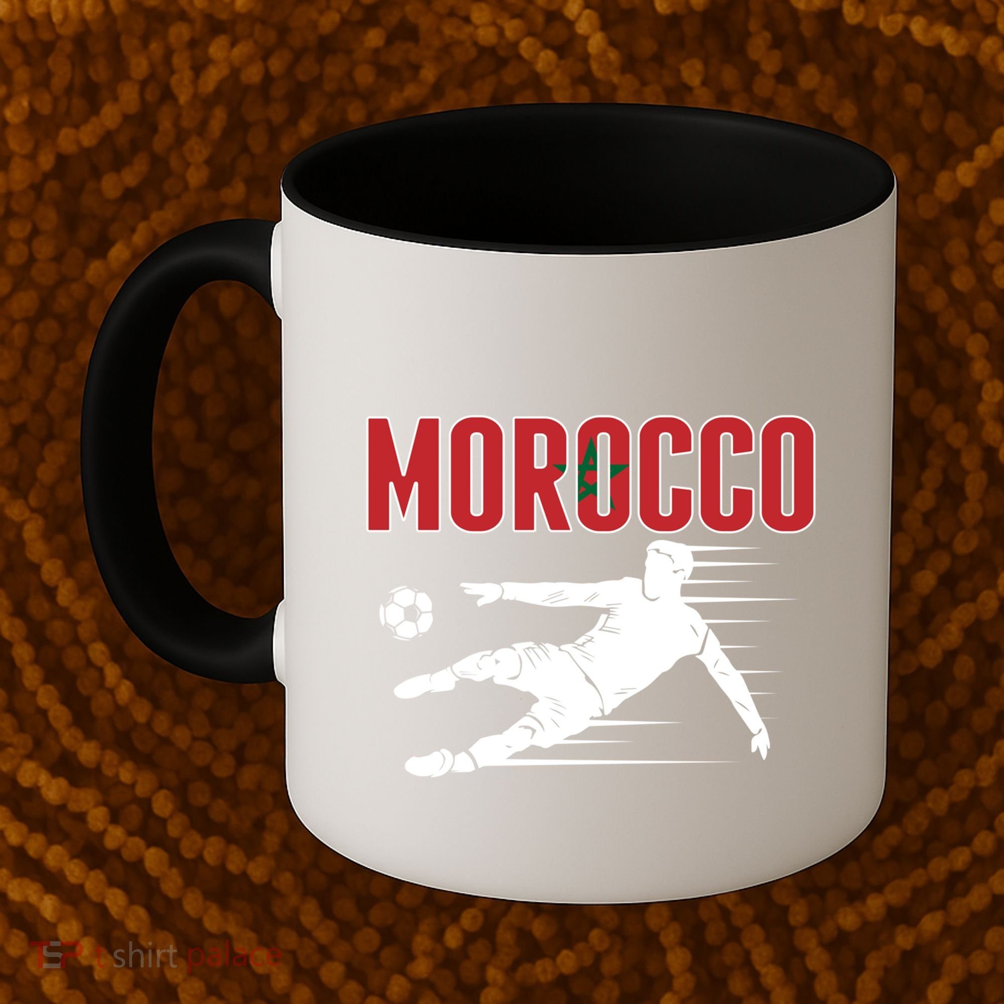 Morocco Soccer Fans Jersey Cool Gift Moroccan Football Supporters Gift Coffee Mug