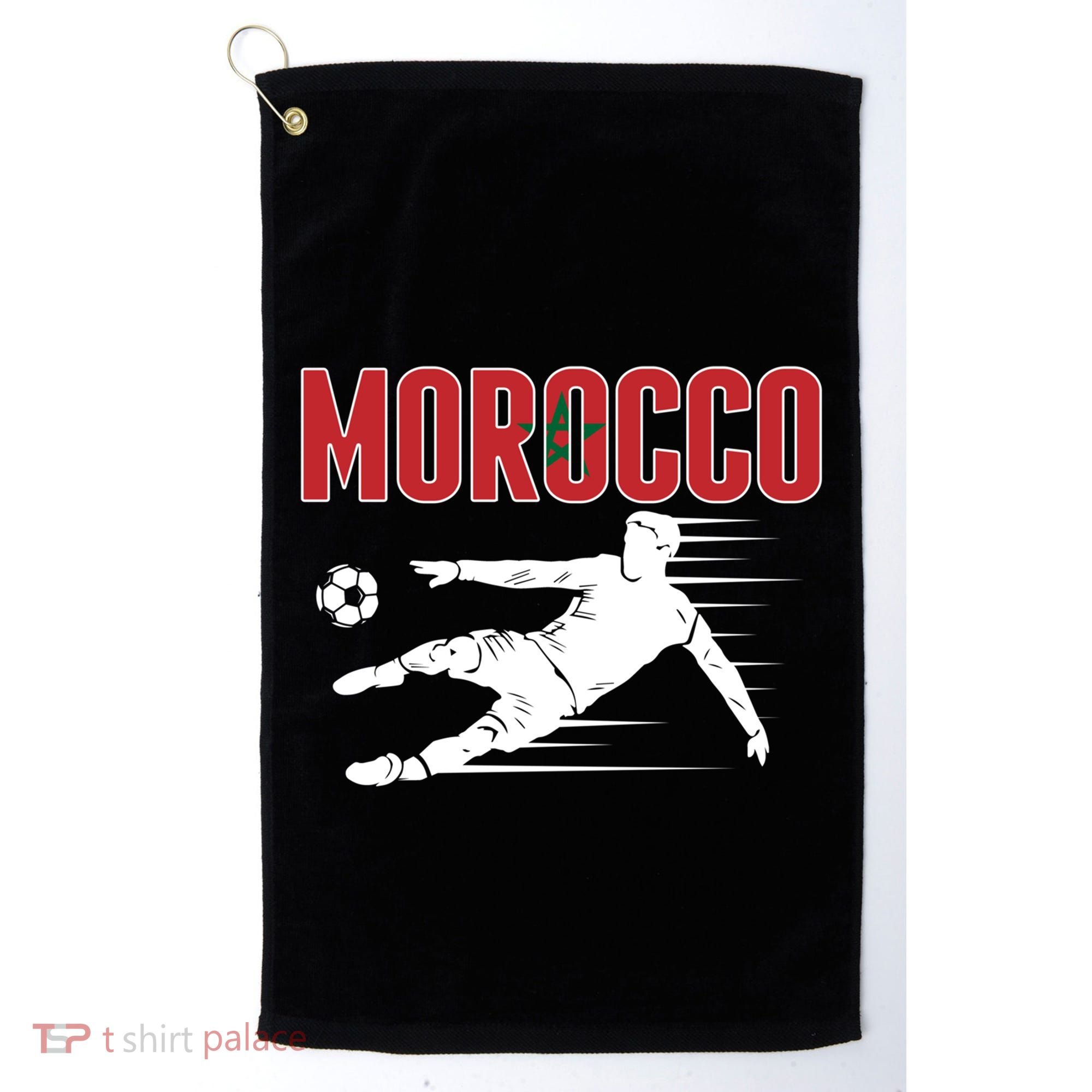 Morocco Soccer Fans Jersey Cool Gift Moroccan Football Supporters Gift Golf Towel
