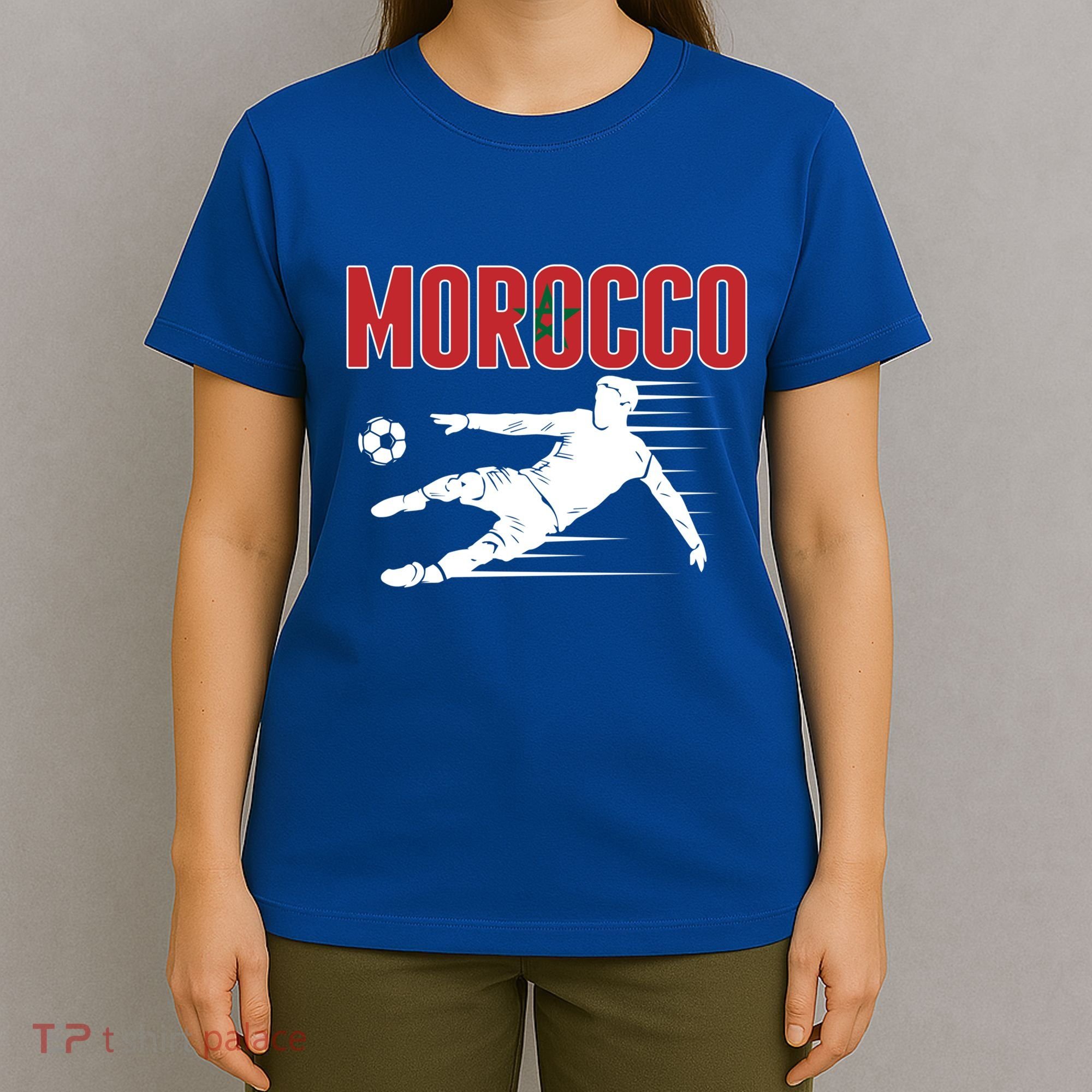 Morocco Soccer Fans Jersey Cool Gift Moroccan Football Supporters Gift T-Shirt