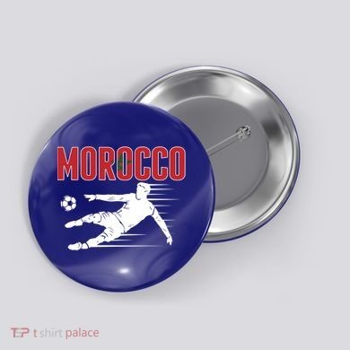 Morocco Soccer Fans Jersey Cool Gift Moroccan Football Supporters Gift Button