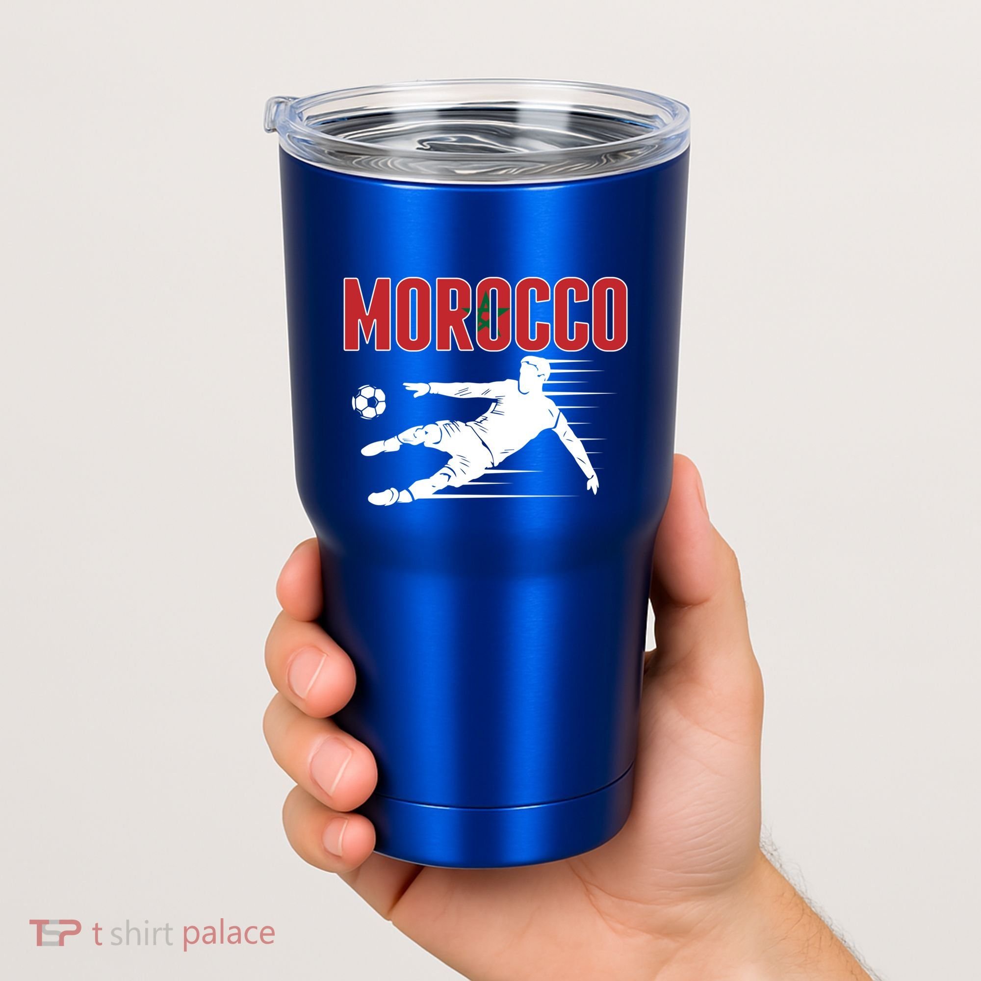Morocco Soccer Fans Jersey Cool Gift Moroccan Football Supporters Gift Tumbler