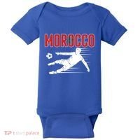 Morocco Soccer Fans Jersey Cool Gift Moroccan Football Supporters Gift Baby Bodysuit thumb 0