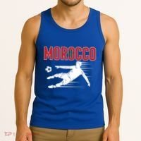 Morocco Soccer Fans Jersey Cool Gift Moroccan Football Supporters Gift Tank Top thumb 3