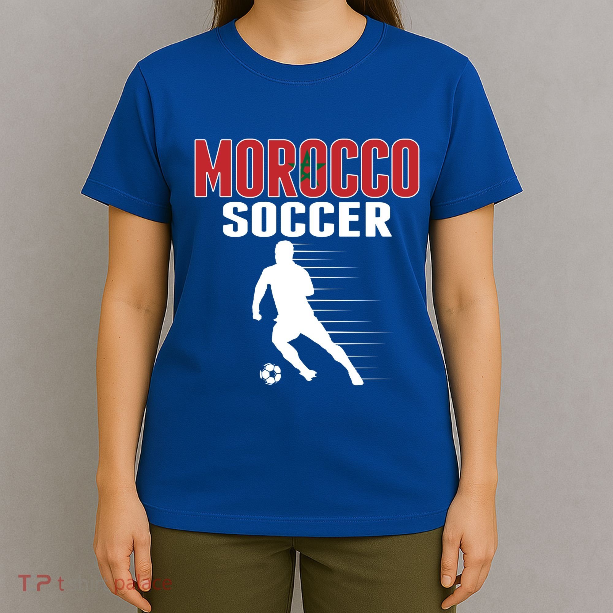 Morocco Soccer Fans Jersey Great Gift Moroccan Football Supporters Cool Gift T-Shirt