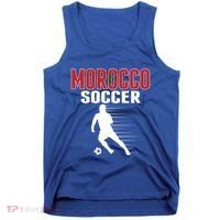 Morocco Soccer Fans Jersey Great Gift Moroccan Football Supporters Cool Gift Tank Top thumb 0
