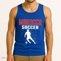 Morocco Soccer Fans Jersey Great Gift Moroccan Football Supporters Cool Gift Tank Top thumb 3