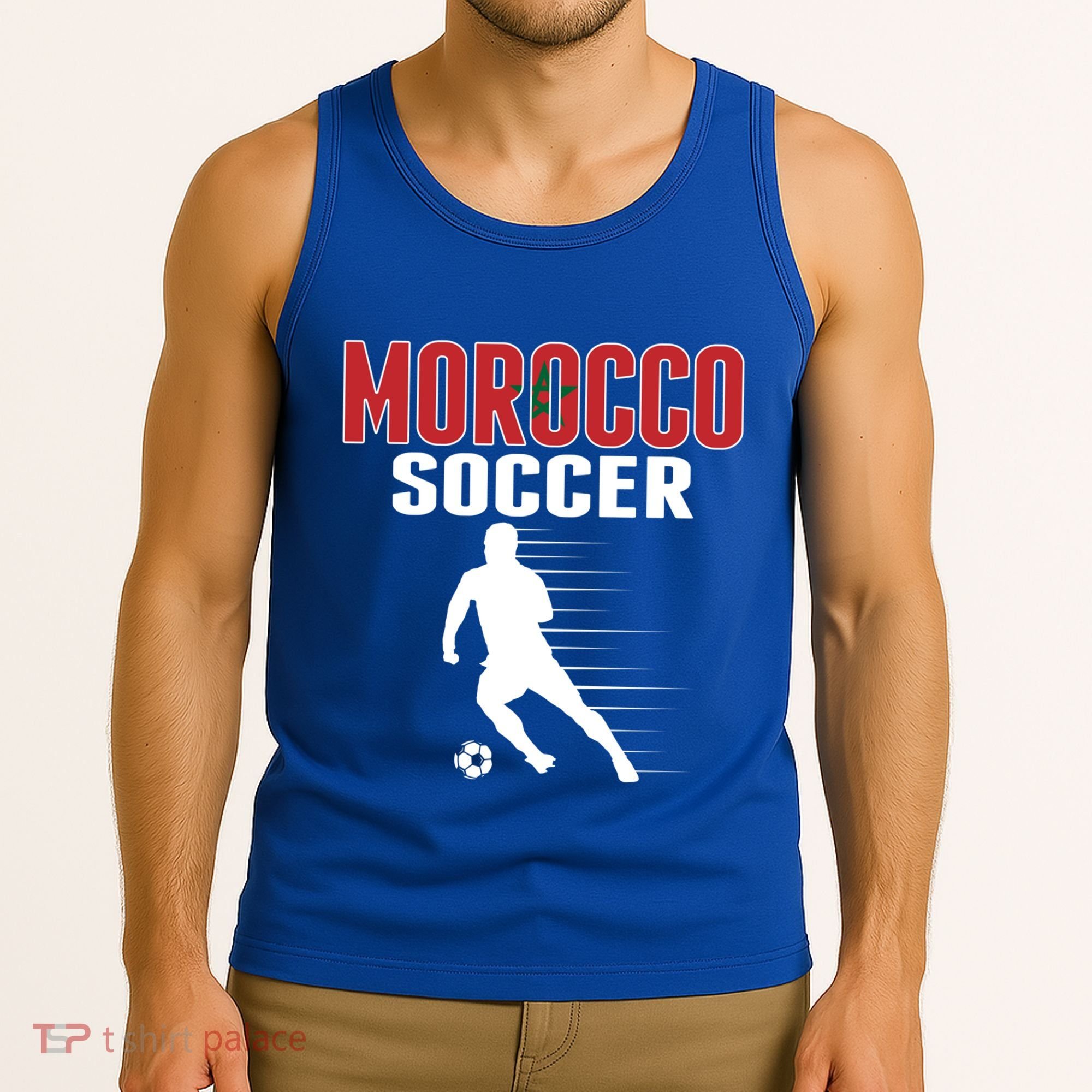 Morocco Soccer Fans Jersey Great Gift Moroccan Football Supporters Cool Gift Tank Top