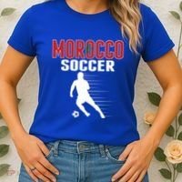 Morocco Soccer Fans Jersey Great Gift Moroccan Football Supporters Cool Gift Women's T-Shirt thumb 2