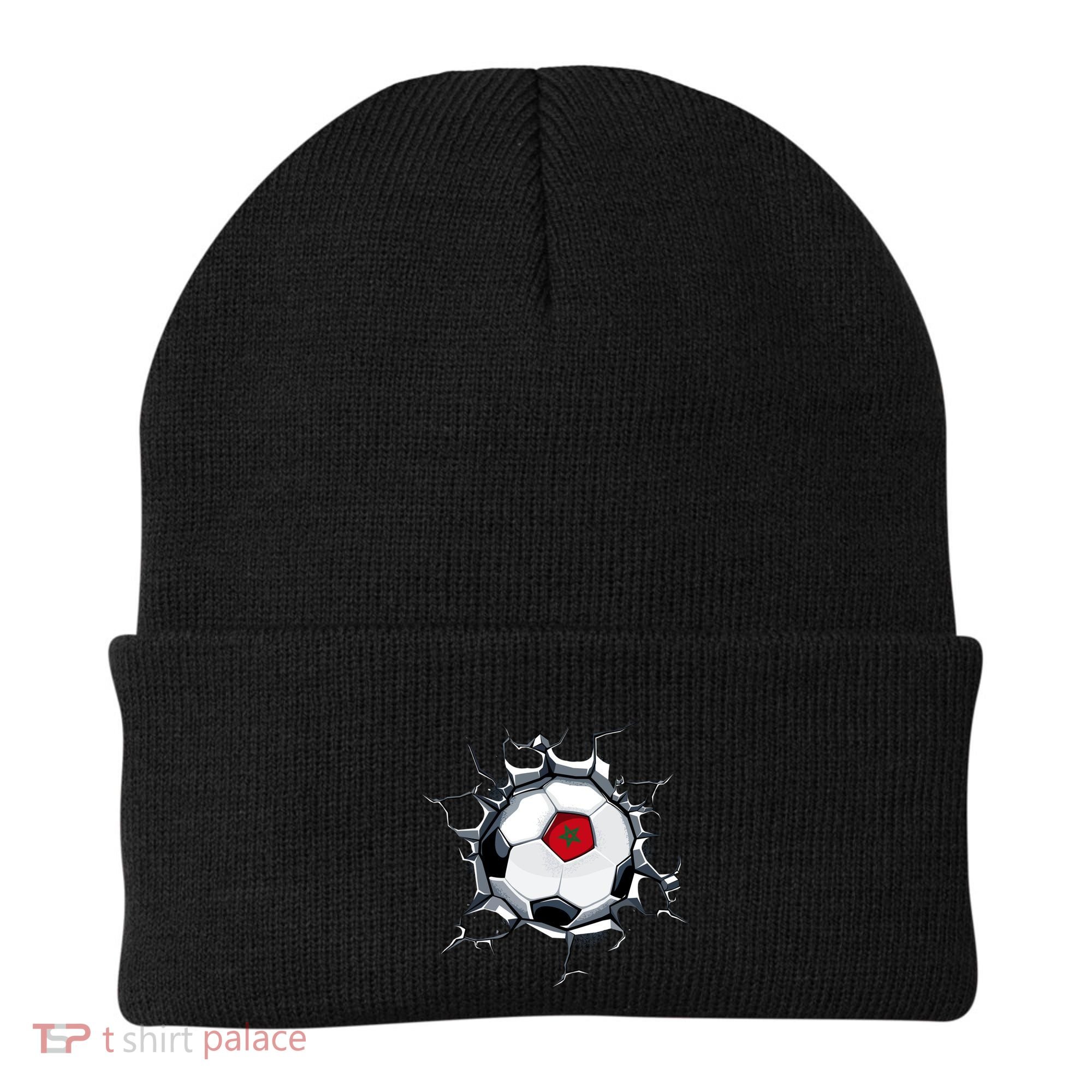 Morocco Soccer Fans Jersey Proud Moroccan Football Lovers Funny Gift Beanie