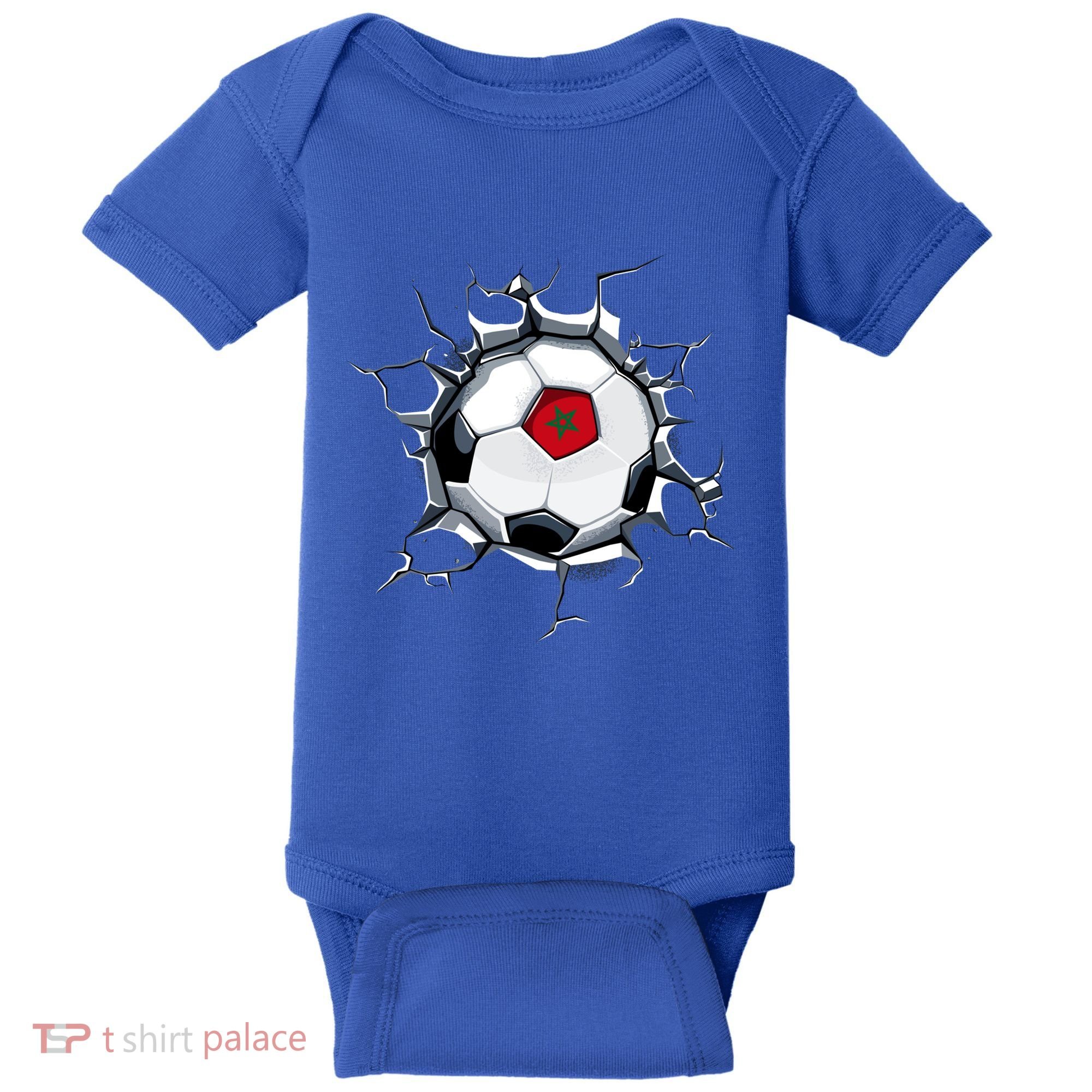 Morocco Soccer Fans Jersey Proud Moroccan Football Lovers Funny Gift Baby Bodysuit
