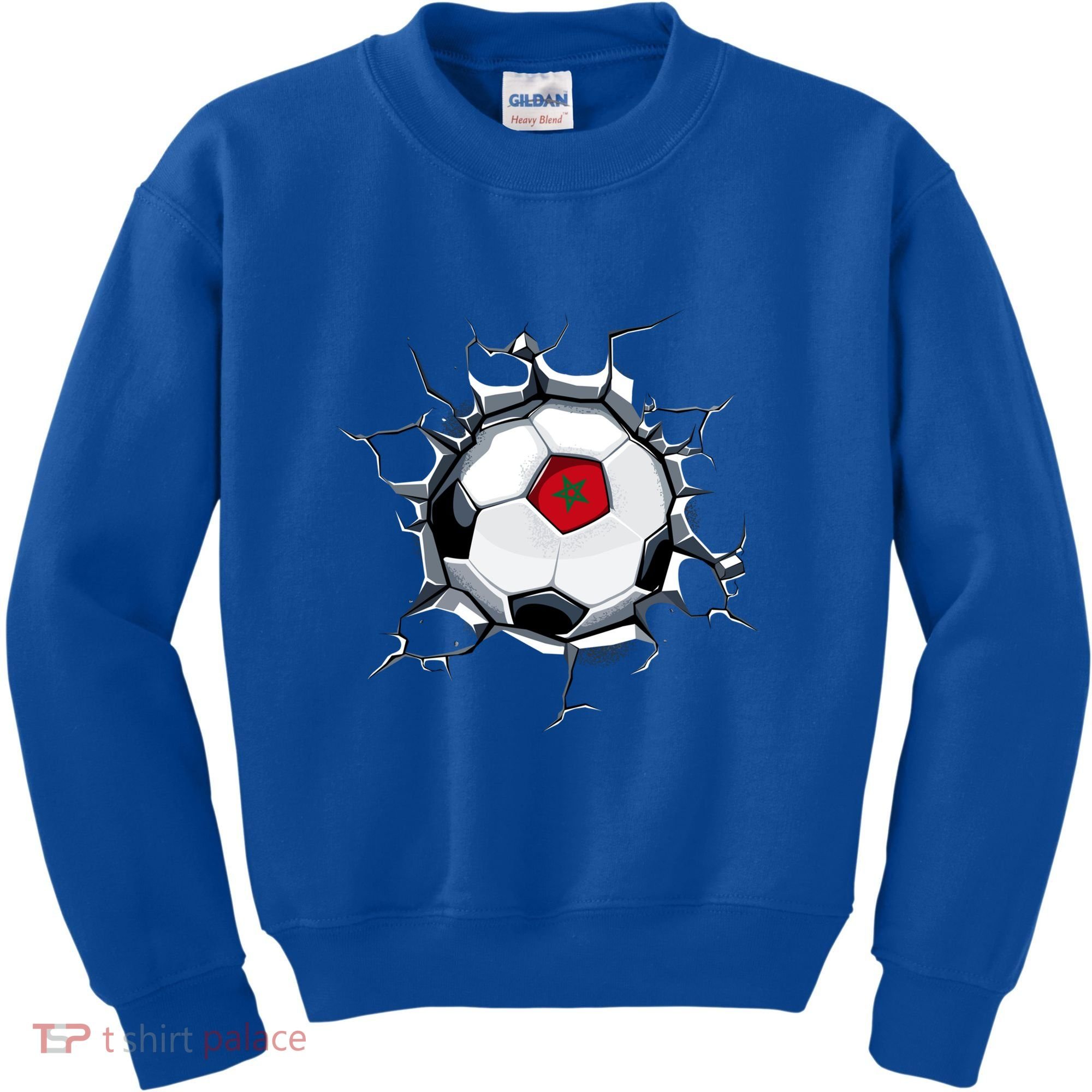 Morocco Soccer Fans Jersey Proud Moroccan Football Lovers Funny Gift Kids Sweatshirt