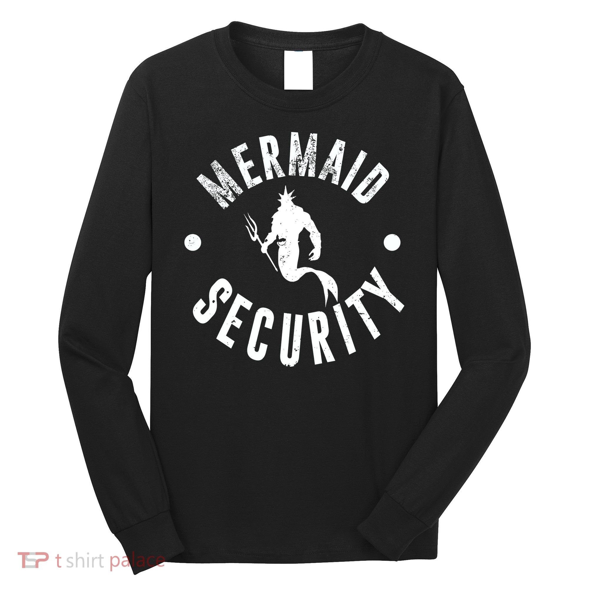 Mermaid Security Funny Swimming Costume Long Sleeve Shirt