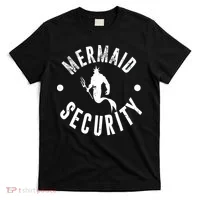 Mermaid Security Funny Swimming Costume T-Shirt thumb 0