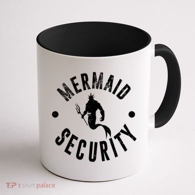 Mermaid Security Funny Swimming Costume Coffee Mug back