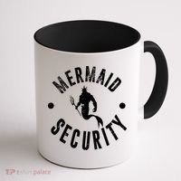 Mermaid Security Funny Swimming Costume Coffee Mug thumb 1