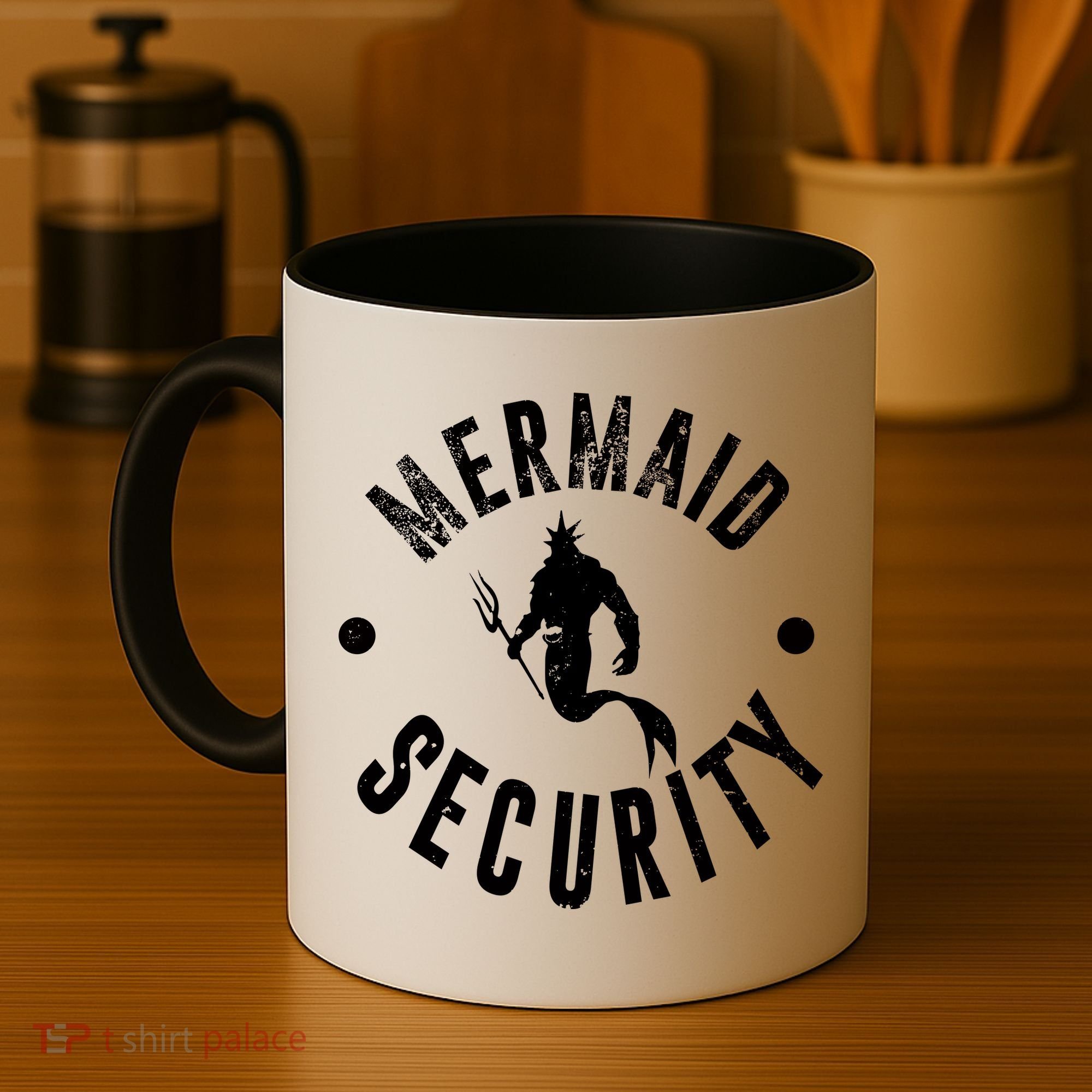 Mermaid Security Funny Swimming Costume Coffee Mug