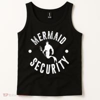 Mermaid Security Funny Swimming Costume Tank Top thumb 2