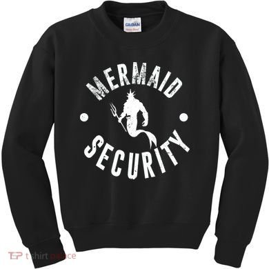 Mermaid Security Funny Swimming Costume Kids Sweatshirt