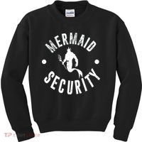 Mermaid Security Funny Swimming Costume Kids Sweatshirt thumb 0
