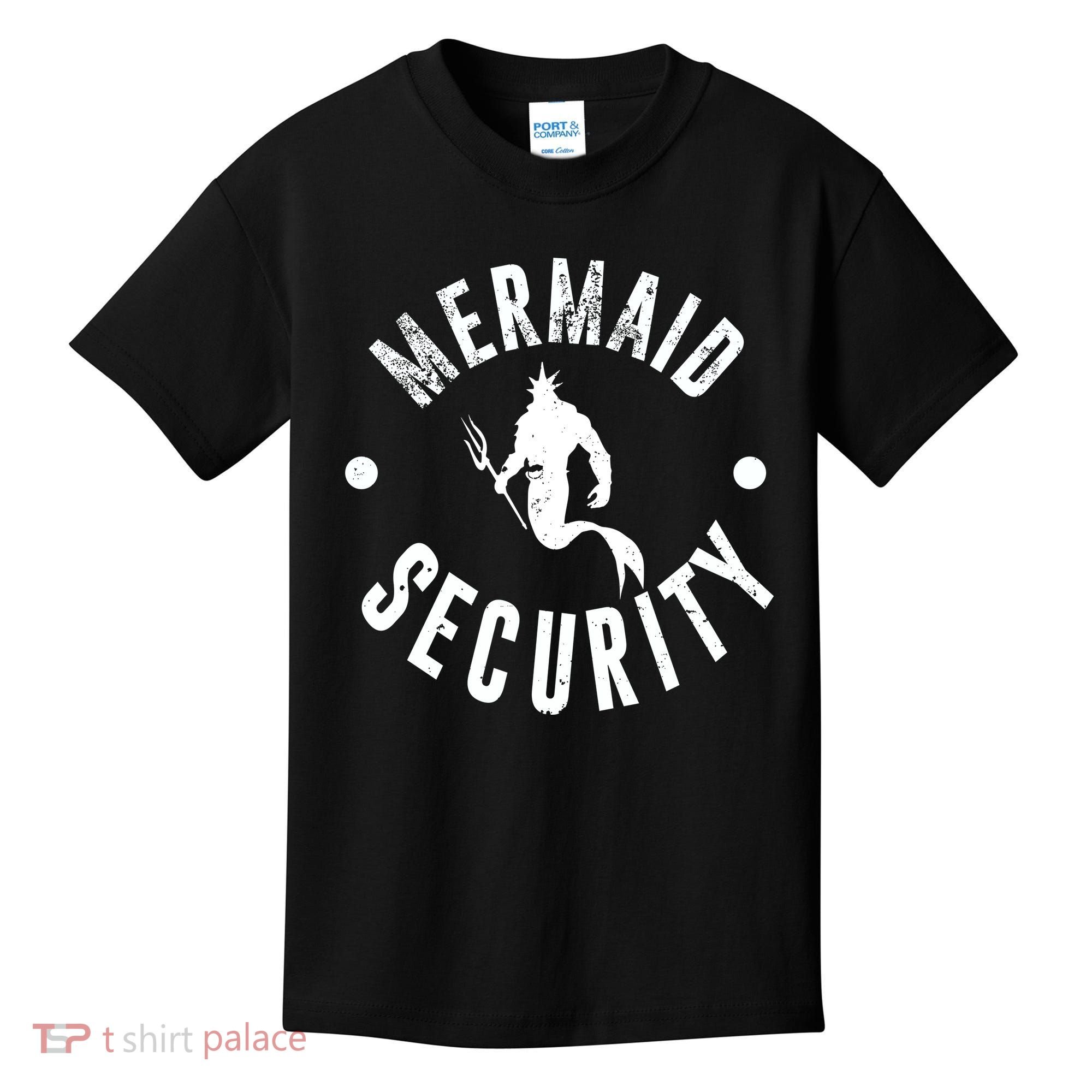 Mermaid Security Funny Swimming Costume Kids T-Shirt