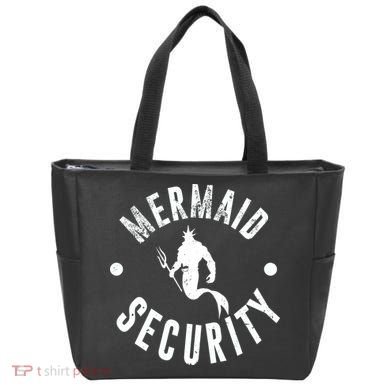 Mermaid Security Funny Swimming Costume Tote Bag