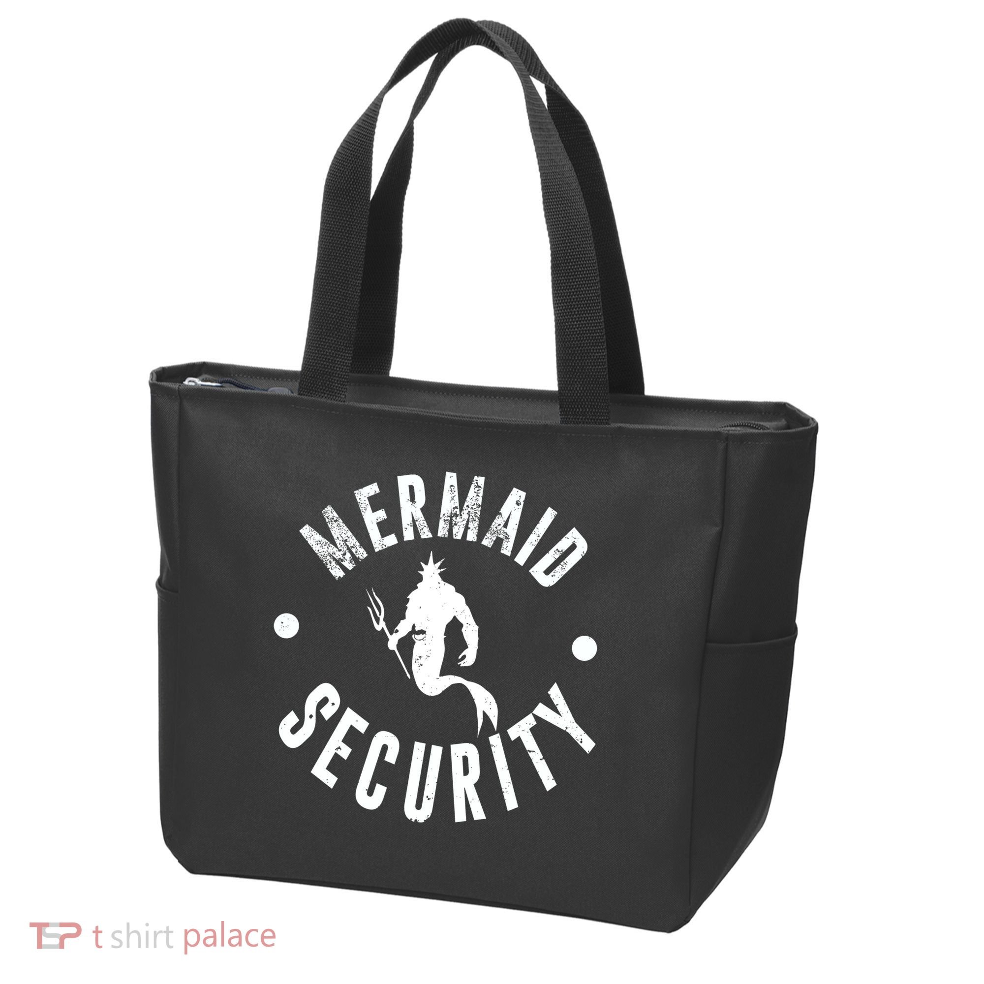 Mermaid Security Funny Swimming Costume Tote Bag
