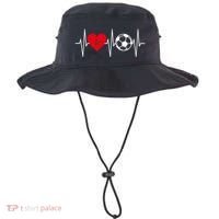 Morocco Soccer Gift Funny Soccer Heartbeat Moroccan Gift Bucket Hat thumb 0