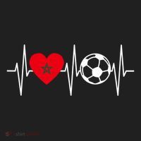 Morocco Soccer Gift Funny Soccer Heartbeat Moroccan Gift Beanie thumb 2