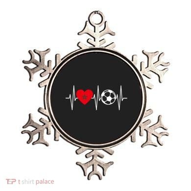 Morocco Soccer Gift Funny Soccer Heartbeat Moroccan Gift Ornament
